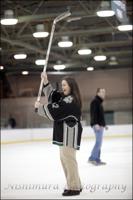 Anne Oberline, president of the OHIO Hockey Blue Line Booster Club