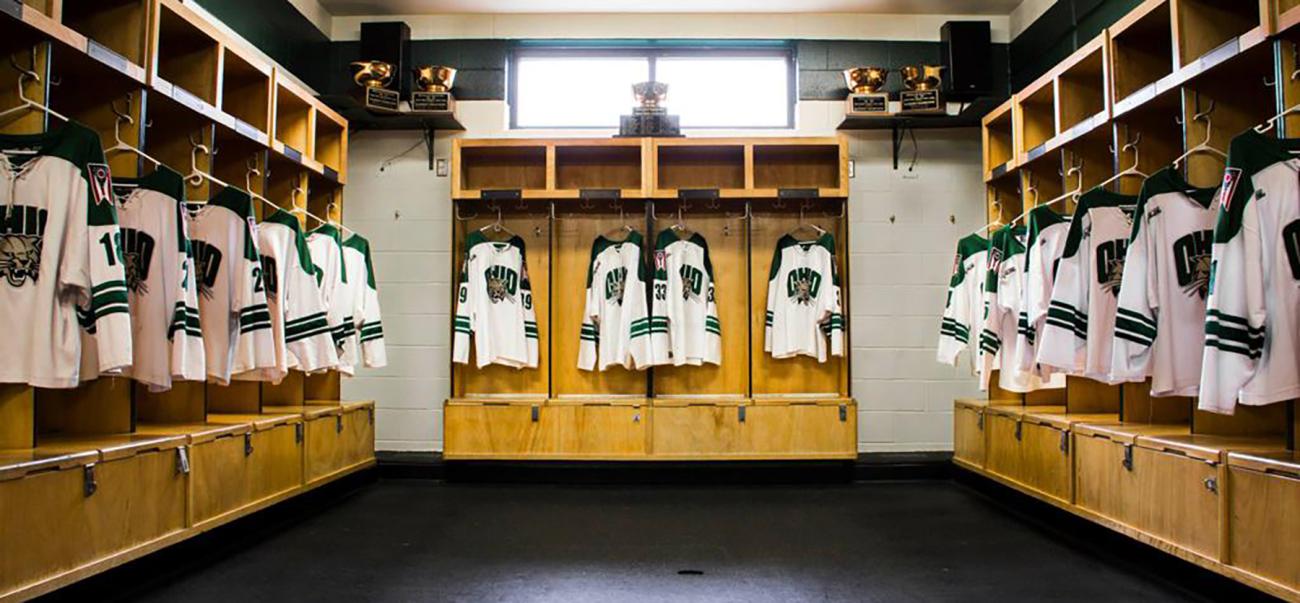 OHIO Hockey locker room